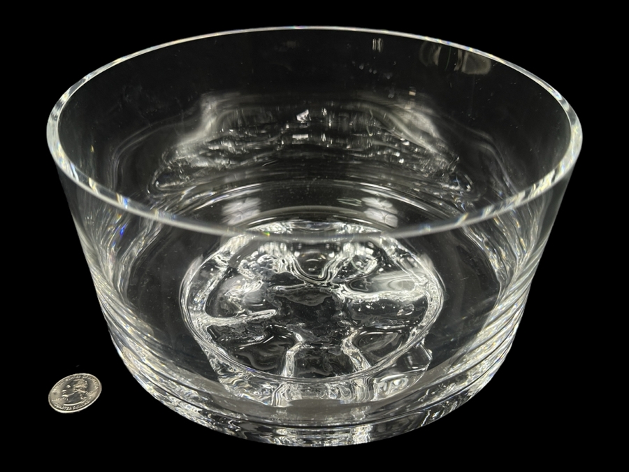 Iittala Finland Gaissa Bowl Designed By Tapio Wirkkala In 1973 Inspired By Artic Landscapes Featuring A Rocky, Textured Base Resembling Ice 8W X 5H [Photo 1]