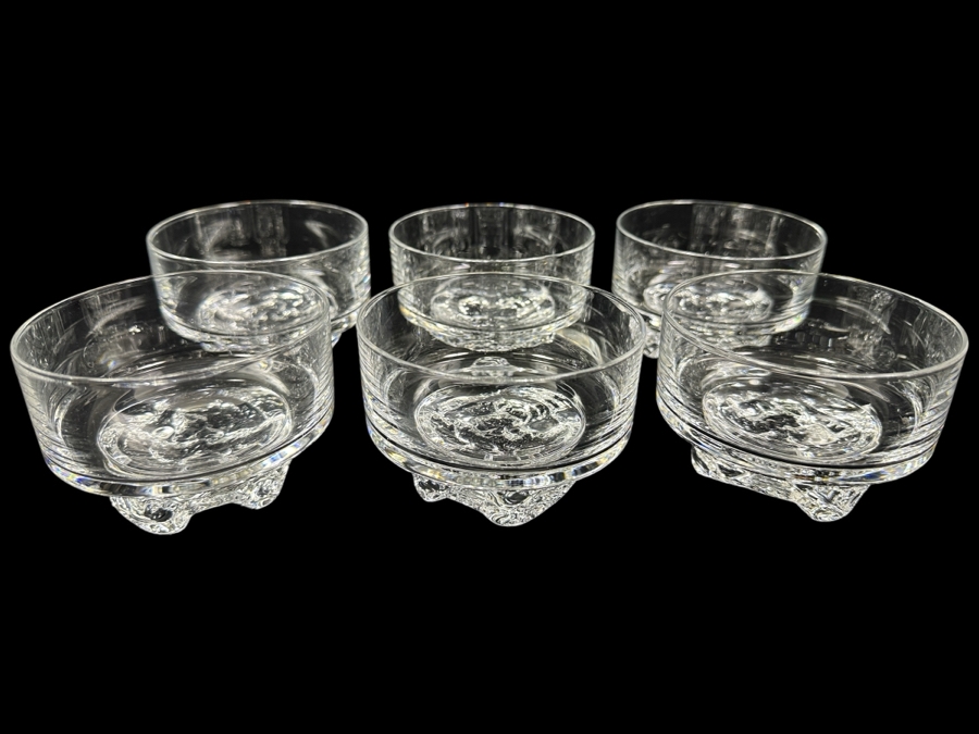(6) Iittala Finland Gaissa Bowls Designed By Tapio Wirkkala In 1973 Inspired By Artic Landscapes Featuring A Rocky, Textured Base Resembling Ice 4W X 2.75H [Photo 1]