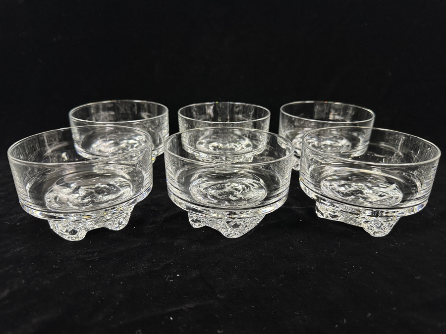 (6) Iittala Finland Gaissa Bowls Designed By Tapio Wirkkala In 1973 Inspired By Artic Landscapes Featuring A Rocky, Textured Base Resembling Ice 4W X 2.75H [Photo 3]