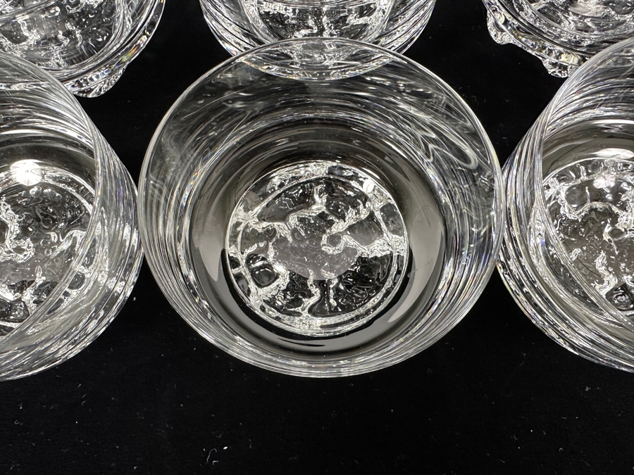 (6) Iittala Finland Gaissa Bowls Designed By Tapio Wirkkala In 1973 Inspired By Artic Landscapes Featuring A Rocky, Textured Base Resembling Ice 4W X 2.75H [Photo 6]