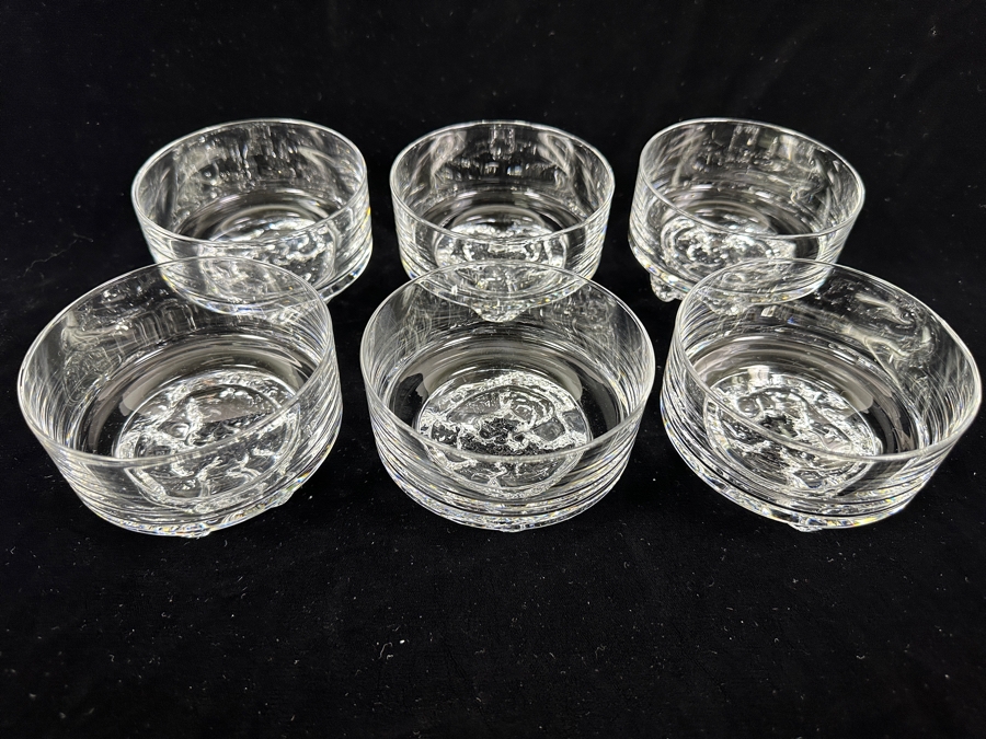 (6) Iittala Finland Gaissa Bowls Designed By Tapio Wirkkala In 1973 Inspired By Artic Landscapes Featuring A Rocky, Textured Base Resembling Ice 4W X 2.75H [Photo 4]