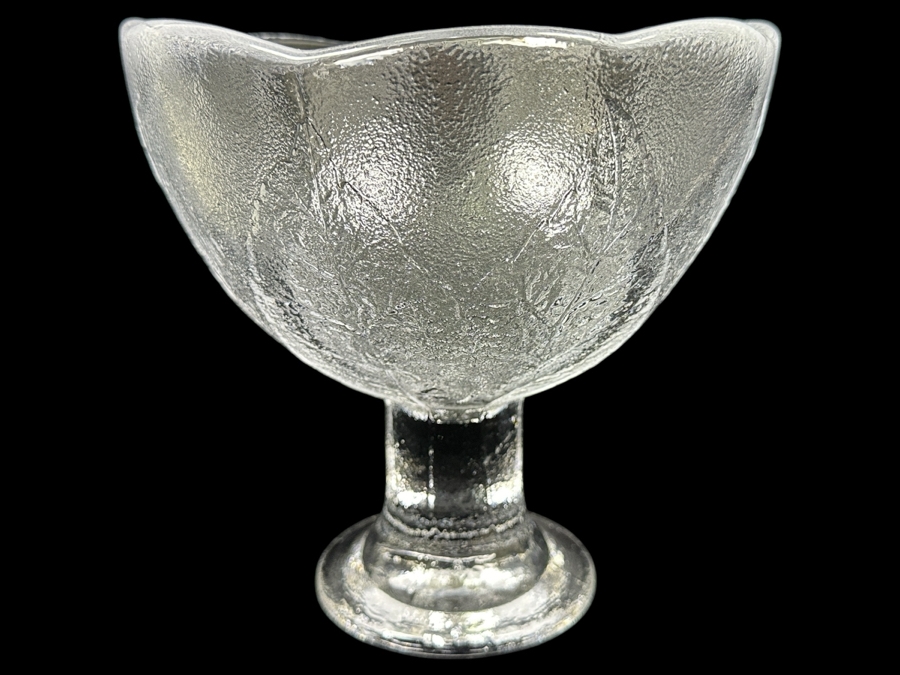 Kosta Boda Sweden Party Leaf Pedestal Bowl 7'H Replacements Value $89 [Photo 1]
