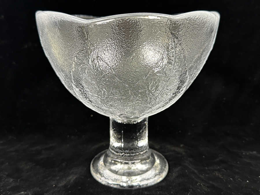 Kosta Boda Sweden Party Leaf Pedestal Bowl 7'H Replacements Value $89 [Photo 2]