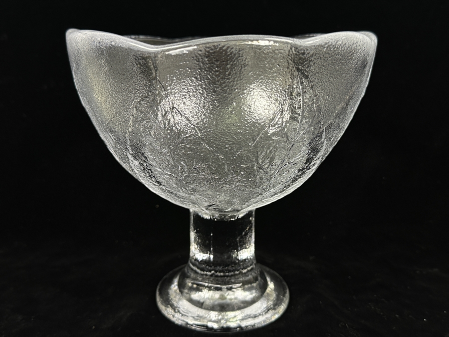 Kosta Boda Sweden Party Leaf Pedestal Bowl 7'H Replacements Value $89 [Photo 5]