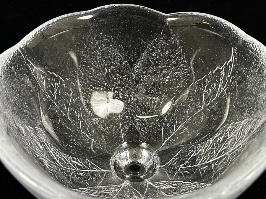 Kosta Boda Sweden Party Leaf Pedestal Bowl 7'H Replacements Value $89 [Photo 8]