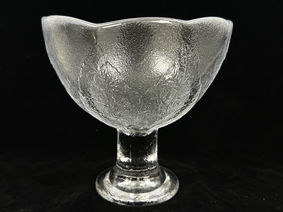 Kosta Boda Sweden Party Leaf Pedestal Bowl 7'H Replacements Value $89 [Photo 6]