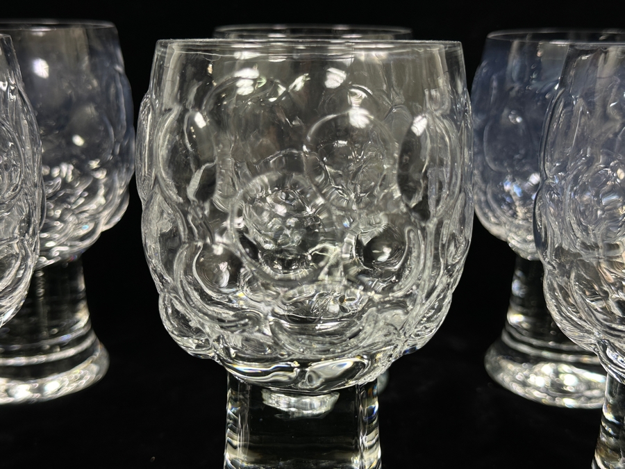 (6) Kosta Boda Sweden Grape Beer Glasses 5.75H Replacements Value $299 [Photo 5]