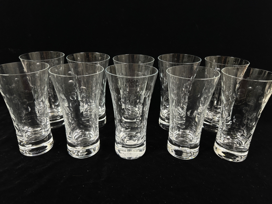 Just Added - (10) Highball Glasses Focus By Sasaki Crystal 6.5H Replacements Value $499 [Photo 5]
