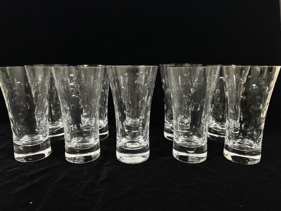 Just Added - (10) Highball Glasses Focus By Sasaki Crystal 6.5H Replacements Value $499 [Photo 3]