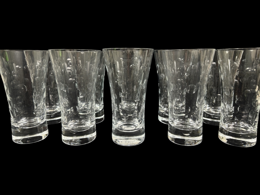 Just Added - (10) Highball Glasses Focus By Sasaki Crystal 6.5H Replacements Value $499 [Photo 1]