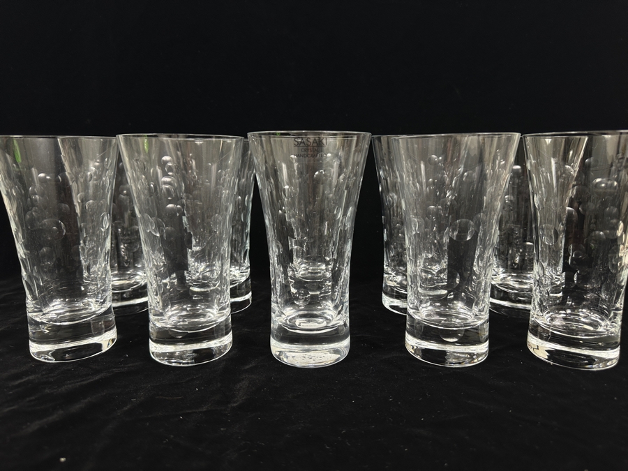 Just Added - (10) Highball Glasses Focus By Sasaki Crystal 6.5H Replacements Value $499 [Photo 4]