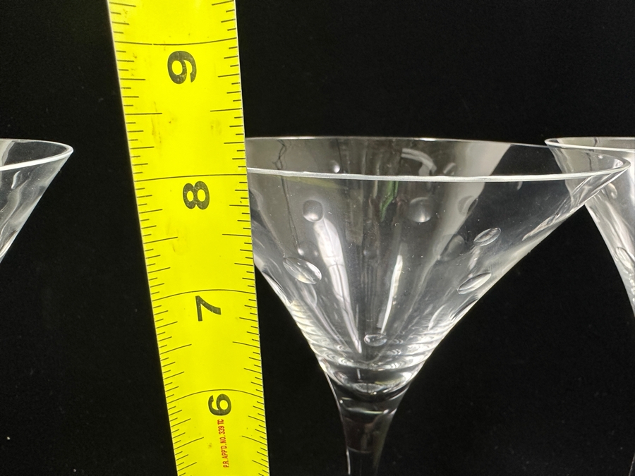 Just Added - (4) Martini Crystal Glasses Focus By Sasaki 8H [Photo 5]