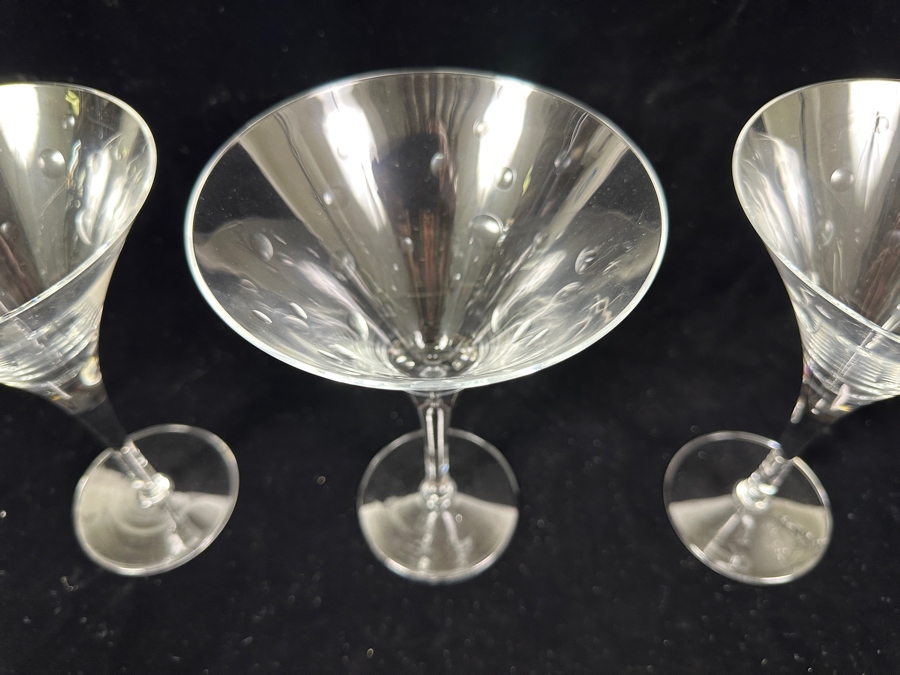Just Added - (4) Martini Crystal Glasses Focus By Sasaki 8H [Photo 4]