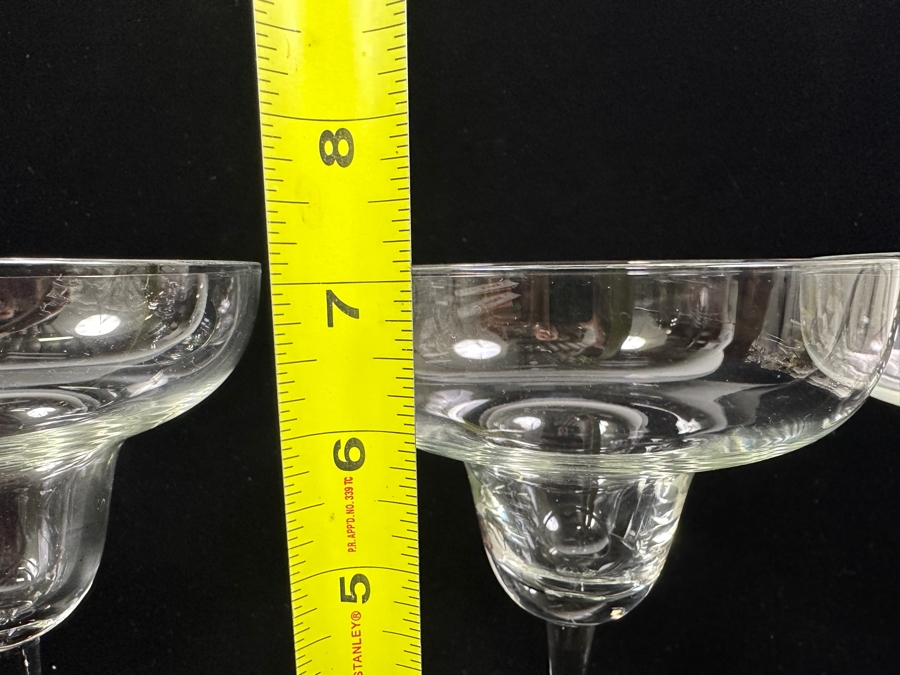 Just Added - (4) Crystal Margarita Stemware Glasses 7H [Photo 4]