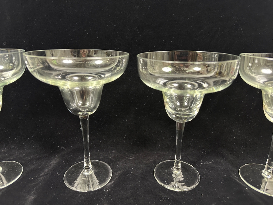 Just Added - (4) Crystal Margarita Stemware Glasses 7H [Photo 2]