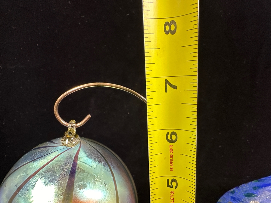 Just Added - (4) Handblown Art Glass Balls With Stands 7H [Photo 7]