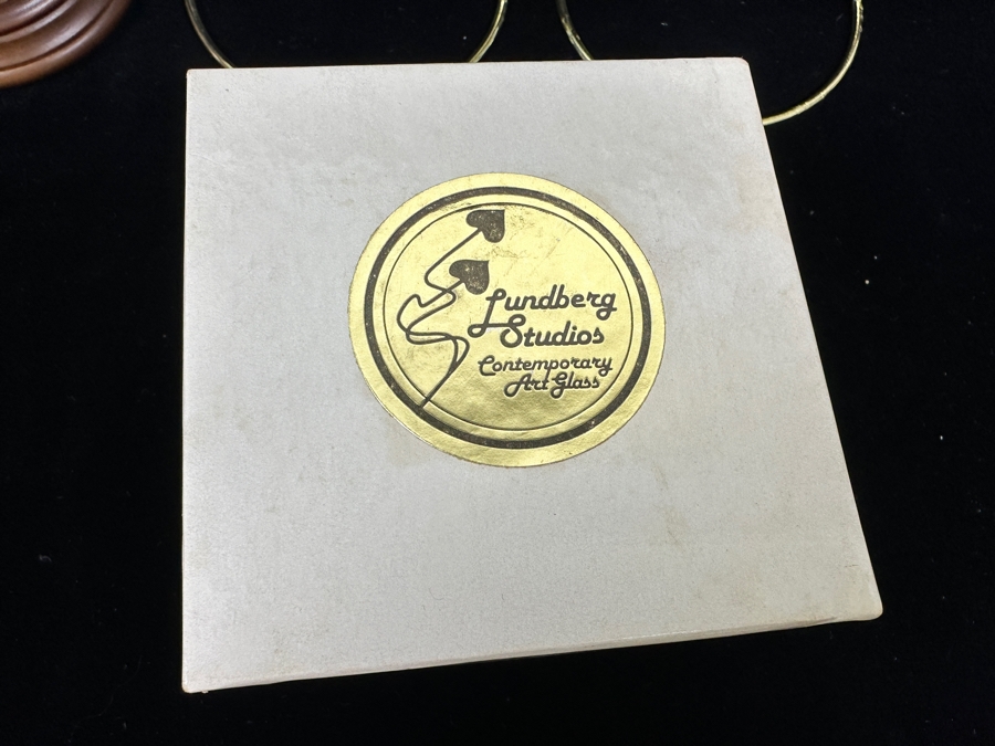 Just Added - (4) Handblown Art Glass Balls With Stands 7H [Photo 6]