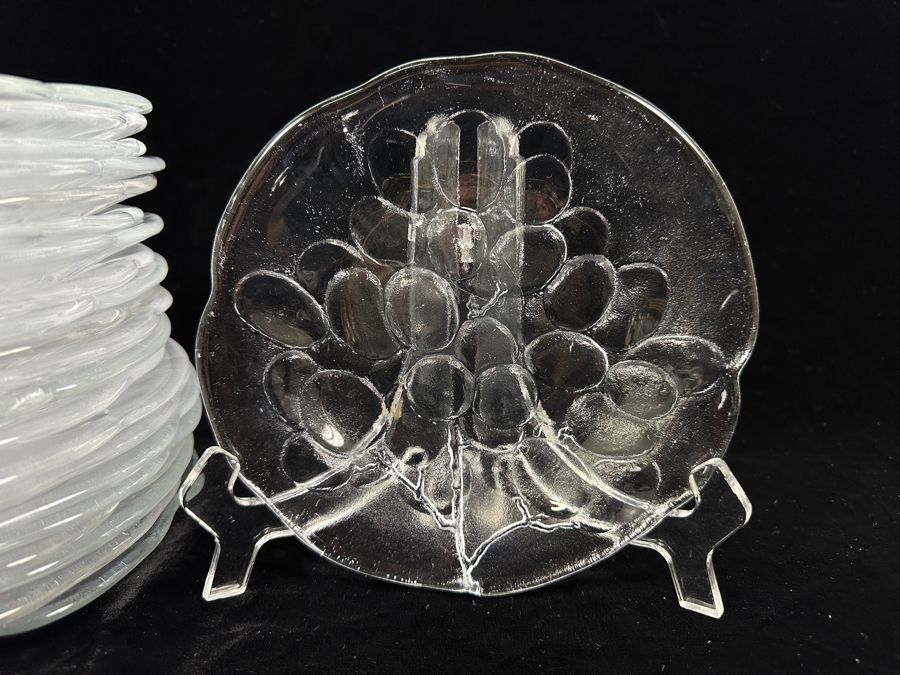 Just Added - (22) Kosta Boda Sweden Grape Salad Plates 7 3/8W Replacements Value $1,978 [Photo 3]