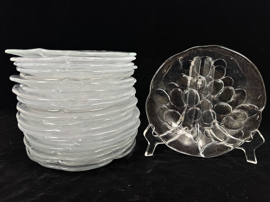 Just Added - (22) Kosta Boda Sweden Grape Salad Plates 7 3/8W Replacements Value $1,978 [Photo 2]