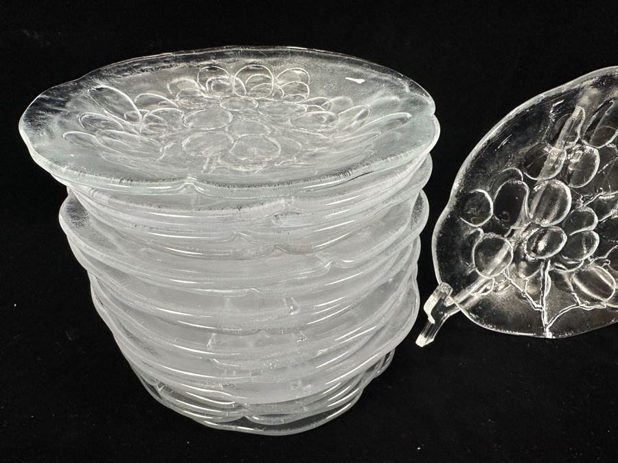 Just Added - (22) Kosta Boda Sweden Grape Salad Plates 7 3/8W Replacements Value $1,978 [Photo 4]