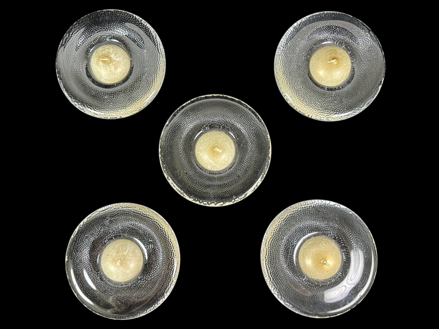 Just Added - (5) Iittala Nappi Finnish Tealight Candle Holders Nappi Series Designed By Markku Salo 5W [Photo 1]