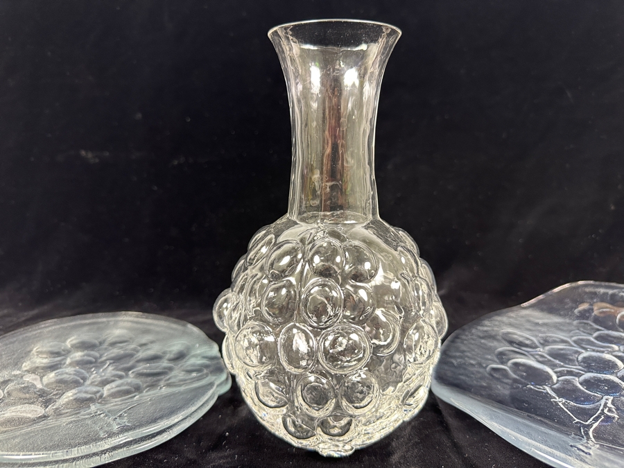 Just Added - (10) Kosta Boda Sweden Grape (1) Open Decanter, (1) 12.5' Oval Platter And (2) 9' Oval Platters [Photo 6]