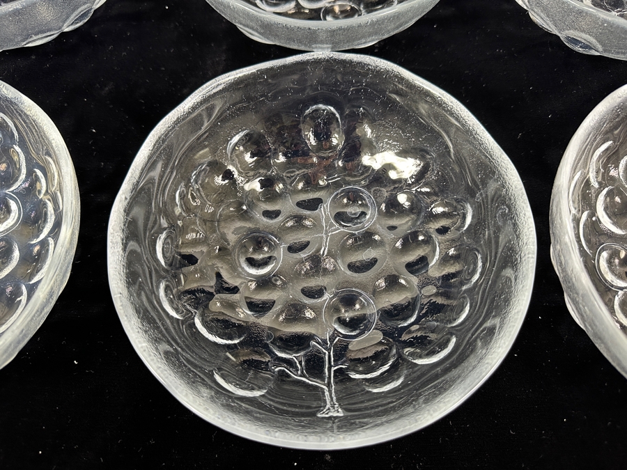Just Added - (6) Kosta Boda Sweden Grape Large Fruit Dessert Bowls 6 5/8W Replacements Value $959 [Photo 3]