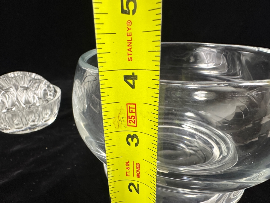 Just Added - William Yeoward Crystal Bowl Vase With Flower Frog 6W X 3 7/8H [Photo 11]