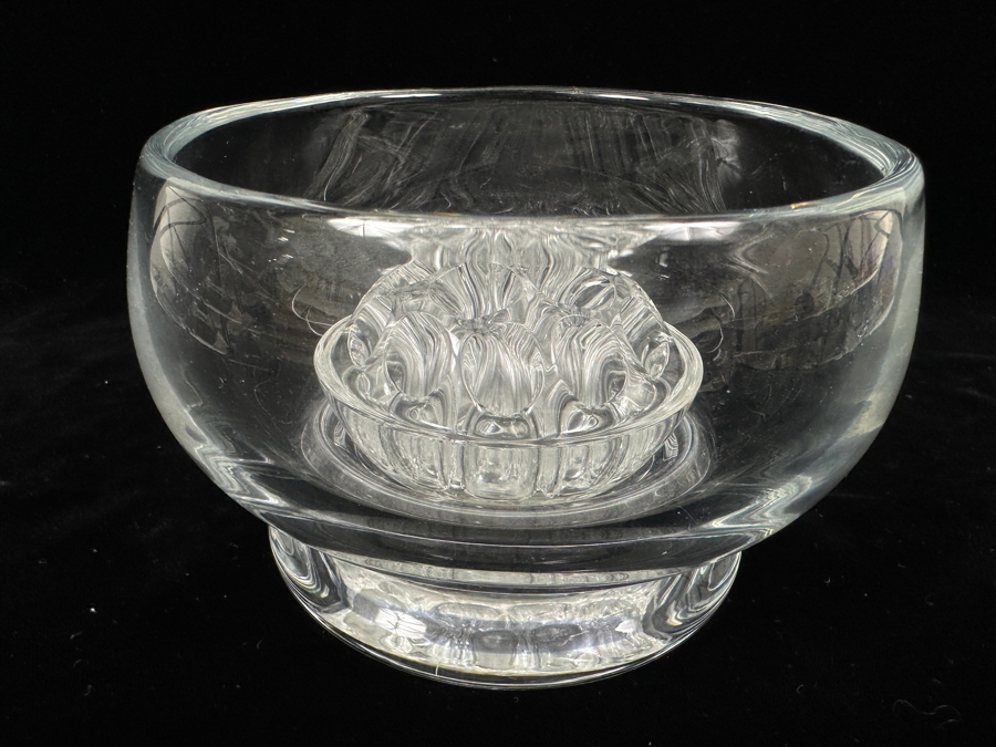 Just Added - William Yeoward Crystal Bowl Vase With Flower Frog 6W X 3 7/8H [Photo 5]