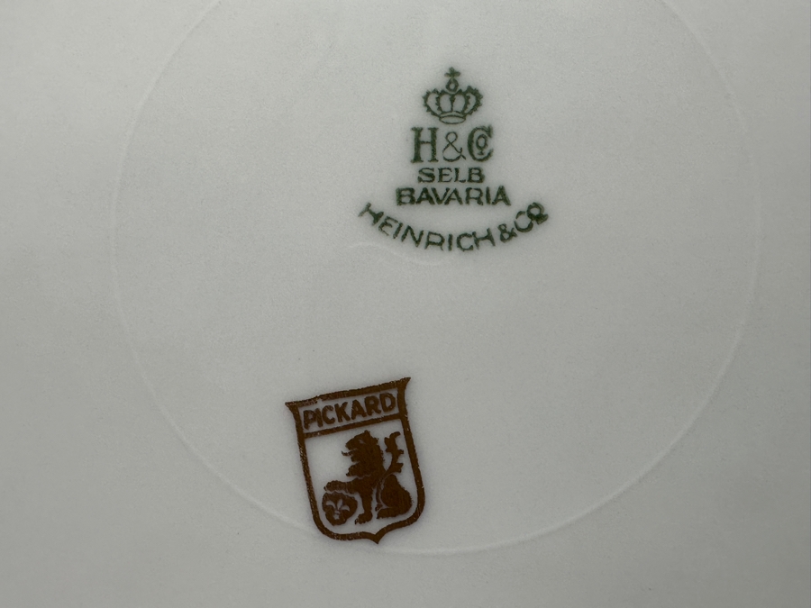 Just Added - (11) Heinrich & Co. Selb Bavaria Pickard Gilt Dinner Plates 10 7/8W Estimate $500 [Photo 5]