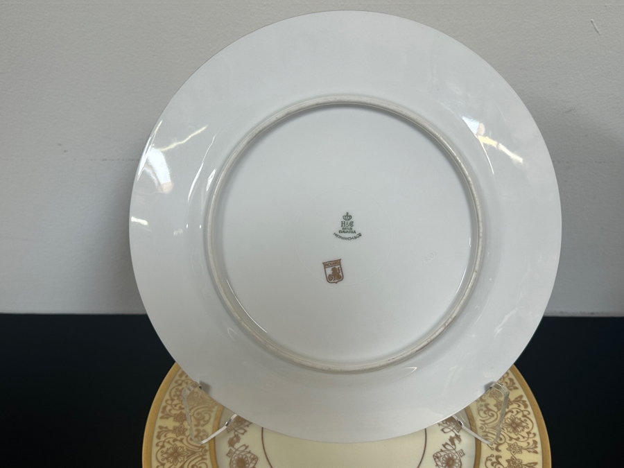 Just Added - (11) Heinrich & Co. Selb Bavaria Pickard Gilt Dinner Plates 10 7/8W Estimate $500 [Photo 4]