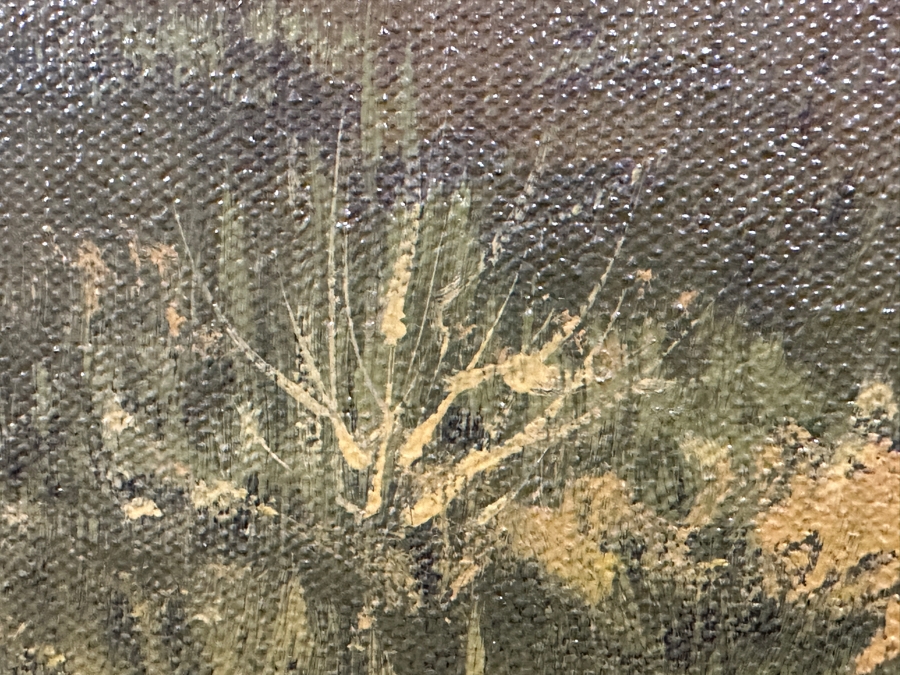 Just Added - Felix (Lex) Gonzalez (B. 1938) Original Oil Painting On Canvas Of Horses Titled 'Colting Time' Dated 1981 Los Angeles, CA 36 X 24 Framed 44 X 32 Retailed For $950 [Photo 10]