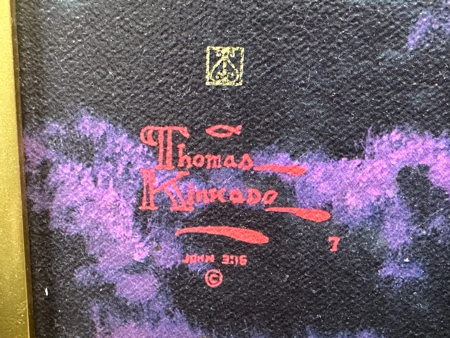 Just Added - Thomas Kinkade (1958-2012, American) Hand Signed Limited Edition Canvas Print Titled 'Spring Gate' 34 X 25 Framed 43 X 34.5 [Photo 5]