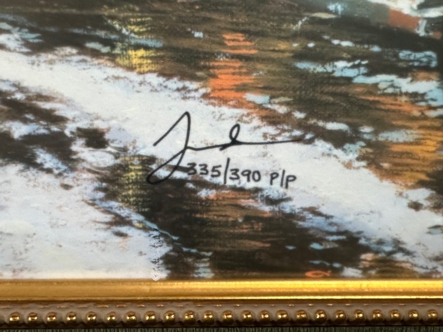 Just Added - Thomas Kinkade (1958-2012, American) Hand Signed Limited Edition Print Titled 'Main Street Matinee' Numbered 335 Of 390 P/P 26.5 X 17.5 Framed 37.5 X 28.5 [Photo 7]