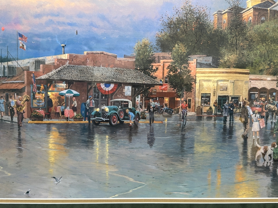 Just Added - Thomas Kinkade (1958-2012, American) Hand Signed Limited Edition Print Titled 'Main Street Courthouse' Numbered 1,764 Of 1,950 26.5 X 18 Framed 35.5 X 26.5 [Photo 4]