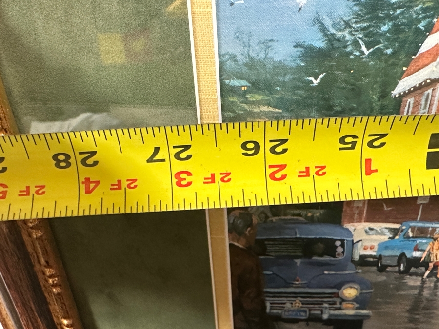 Just Added - Thomas Kinkade (1958-2012, American) Hand Signed Limited Edition Print Titled 'Main Street Courthouse' Numbered 1,764 Of 1,950 26.5 X 18 Framed 35.5 X 26.5 [Photo 8]