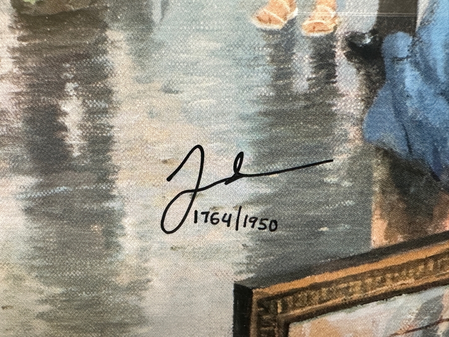 Just Added - Thomas Kinkade (1958-2012, American) Hand Signed Limited Edition Print Titled 'Main Street Courthouse' Numbered 1,764 Of 1,950 26.5 X 18 Framed 35.5 X 26.5 [Photo 6]