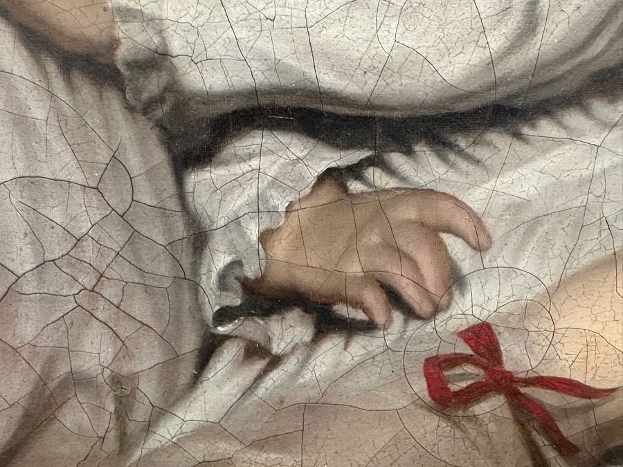 Just Added - Karl (Carl) von Calzada (B. 1824, Austrian) Antique Original Oil Painting On Canvas Signed And Dated 1868 Lower Left (Vertically) 20W X 26H In Antique Gilt Frame 30.5 X 36.5 [Photo 10]