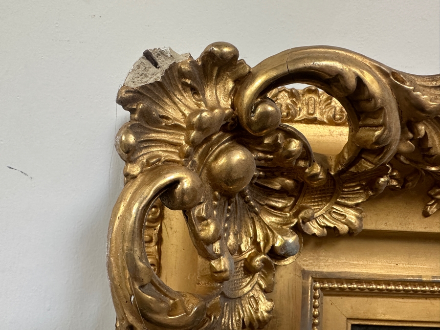 Just Added - Karl (Carl) von Calzada (B. 1824, Austrian) Antique Original Oil Painting On Canvas Signed And Dated 1868 Lower Left (Vertically) 20W X 26H In Antique Gilt Frame 30.5 X 36.5 [Photo 15]