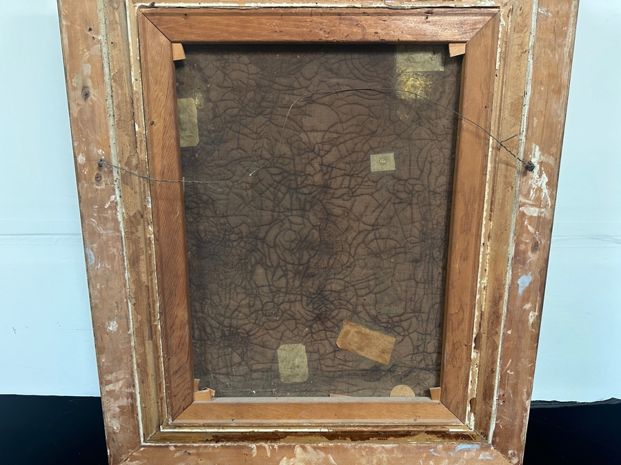 Just Added - Karl (Carl) von Calzada (B. 1824, Austrian) Antique Original Oil Painting On Canvas Signed And Dated 1868 Lower Left (Vertically) 20W X 26H In Antique Gilt Frame 30.5 X 36.5 [Photo 28]