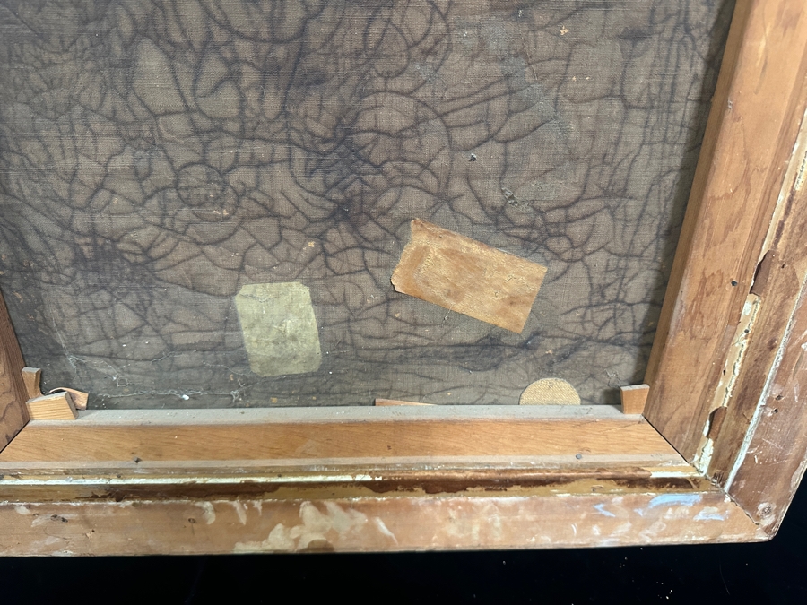 Just Added - Karl (Carl) von Calzada (B. 1824, Austrian) Antique Original Oil Painting On Canvas Signed And Dated 1868 Lower Left (Vertically) 20W X 26H In Antique Gilt Frame 30.5 X 36.5 [Photo 29]