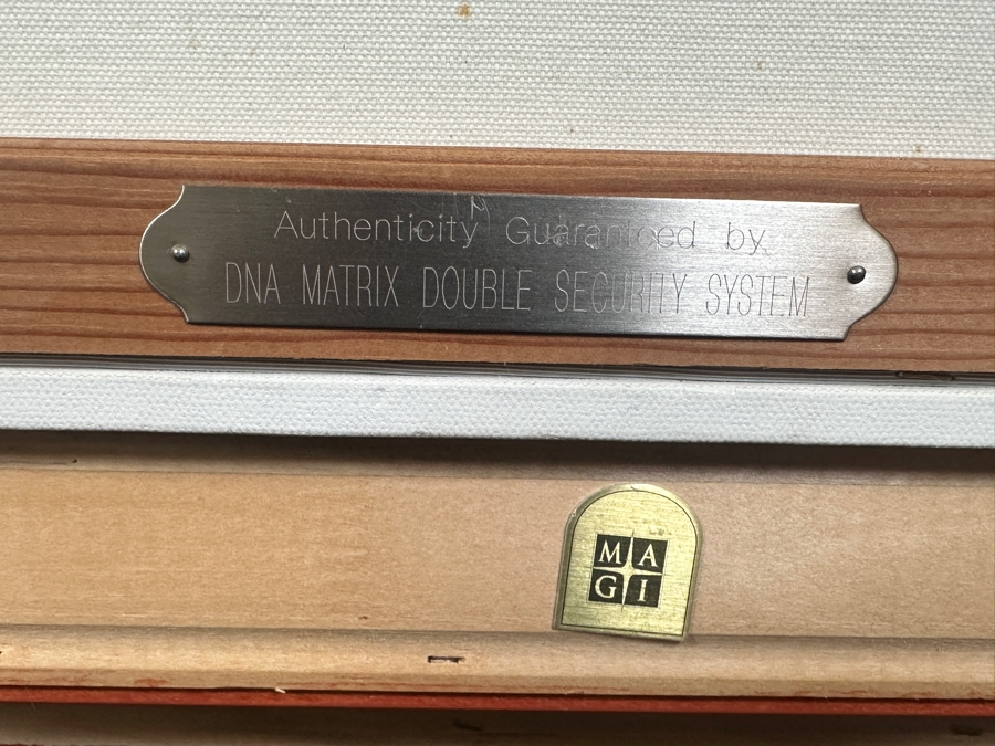 Just Added - Thomas Kinkade (1958-2012, American) Hand Signed Limited Edition Canvas Print Titled 'Village Christmas - Christmas Cottage VIII' Numbered 752 Of 1,240 G/P 24 X 18 Framed 35.5 X 29.5 [Photo 10]