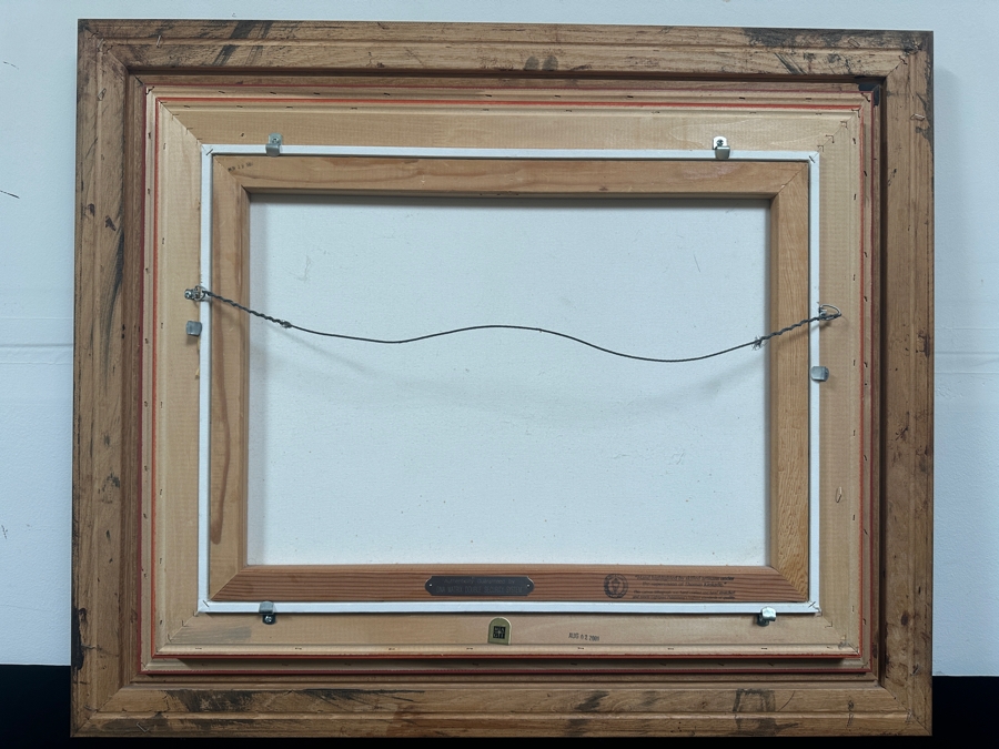 Just Added - Thomas Kinkade (1958-2012, American) Hand Signed Limited Edition Canvas Print Titled 'Village Christmas - Christmas Cottage VIII' Numbered 752 Of 1,240 G/P 24 X 18 Framed 35.5 X 29.5 [Photo 11]