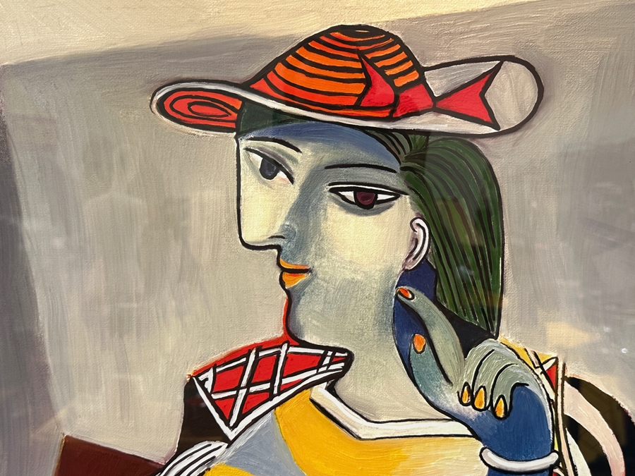 Just Added - Pablo Picasso Limited Edition Facsimile Plate Signed Print Titled 'Seated Woman Marie-Therese Walter' European Open Edition Print Numbered 112 Of 500 22 X 30.5 Framed 36 X 44.5   [Photo 5]