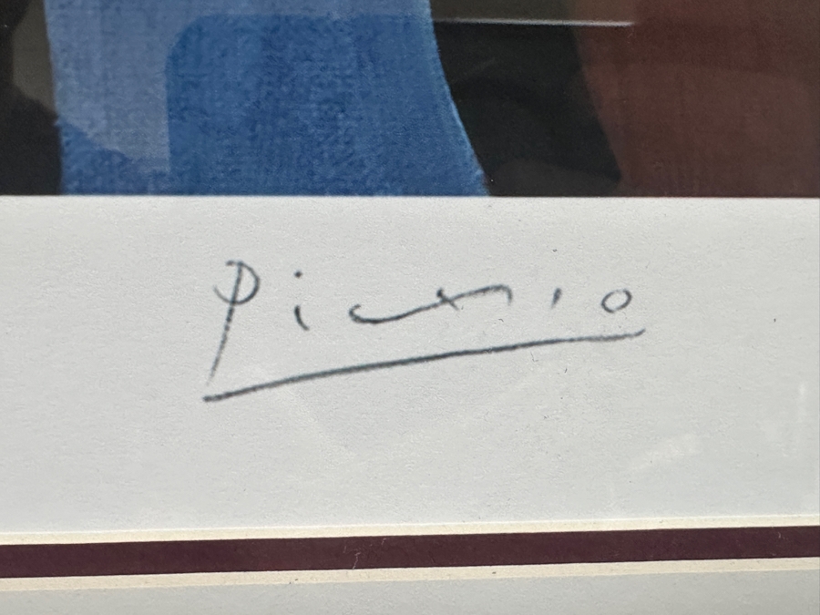 Just Added - Pablo Picasso Limited Edition Facsimile Plate Signed Print Titled 'Seated Woman Marie-Therese Walter' European Open Edition Print Numbered 112 Of 500 22 X 30.5 Framed 36 X 44.5   [Photo 8]