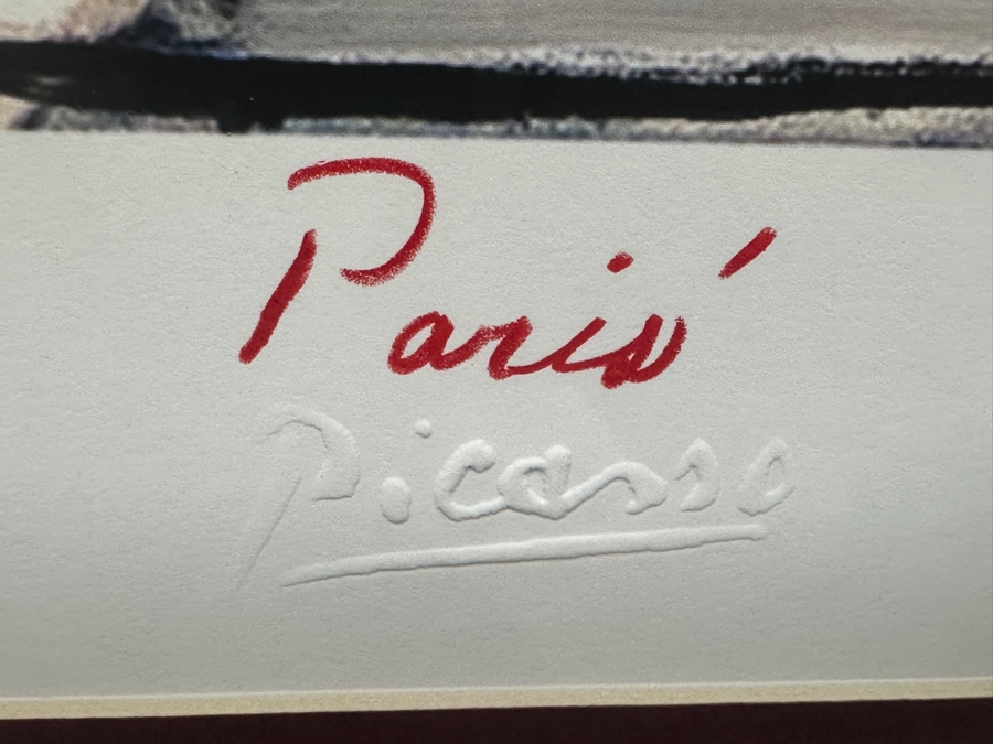 Just Added - Pablo Picasso Limited Edition Facsimile Plate Signed Print Titled 'Seated Woman Marie-Therese Walter' European Open Edition Print Numbered 112 Of 500 22 X 30.5 Framed 36 X 44.5   [Photo 7]