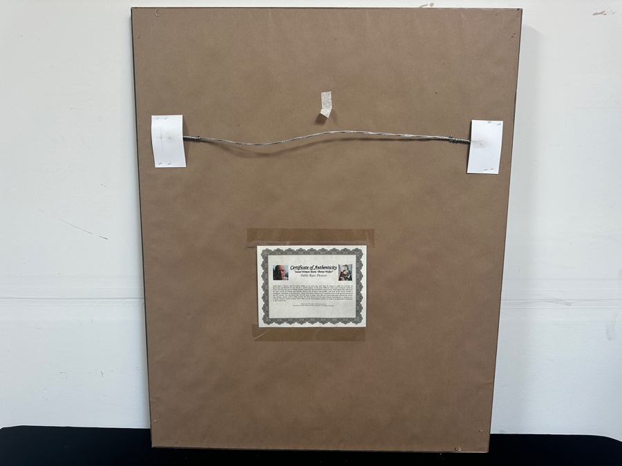 Just Added - Pablo Picasso Limited Edition Facsimile Plate Signed Print Titled 'Seated Woman Marie-Therese Walter' European Open Edition Print Numbered 112 Of 500 22 X 30.5 Framed 36 X 44.5   [Photo 15]