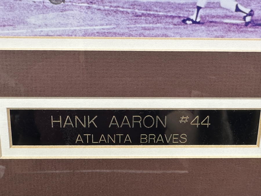 Just Added - Hand Signed Hank Aaron #44 Atlanta Braves Photograph With Field Of Dreams Certificate Of Authenticity 13 X 16 [Photo 10]