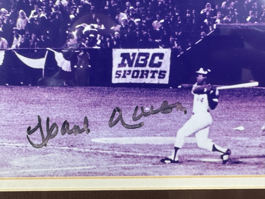 Just Added - Hand Signed Hank Aaron #44 Atlanta Braves Photograph With Field Of Dreams Certificate Of Authenticity 13 X 16 [Photo 6]
