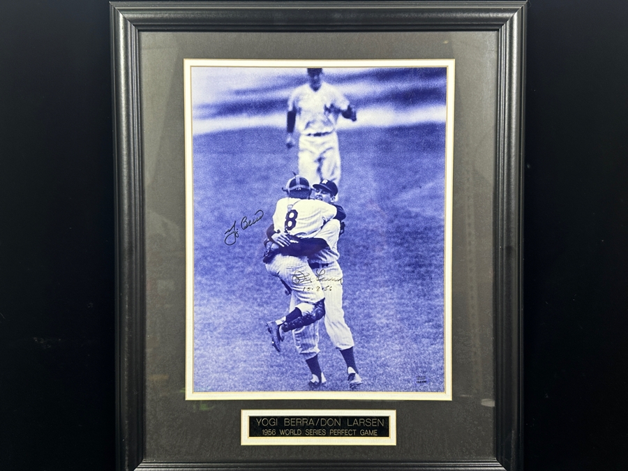 Just Added - Hand Signed Yogi Berra & Don Larsen 1956 World Series Perfect Game Photograph Signed By Yogi Berra And Don Larsen With Field Of Dreams Certificate Of Authenticity 17 X 20 [Photo 3]